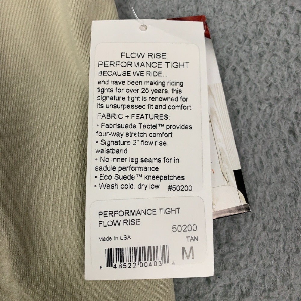 NWT Kerrits Flow Rise Tight Women's Medium Tan Knee Patch Performance Equestrian - Picture 3 of 9